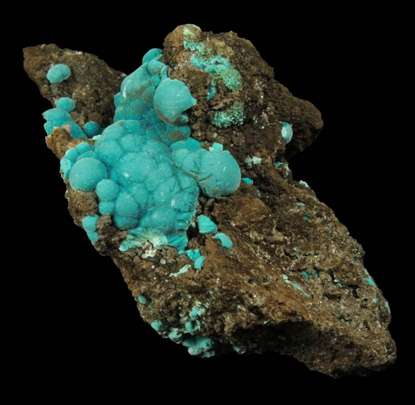 Rosasite from Silver Hill Mine, northwest of Tucson, Pima County, Arizona