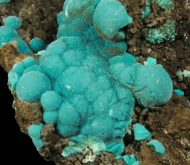 Rosasite from Silver Hill Mine, northwest of Tucson, Pima County, Arizona