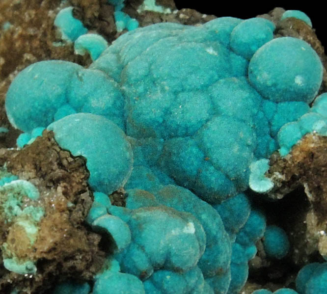 Rosasite from Silver Hill Mine, northwest of Tucson, Pima County, Arizona