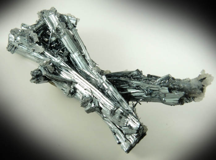 Stibnite with Quartz from Xikuangshan, 12 km northeast of Lengshuijiang, Hunan Province, China