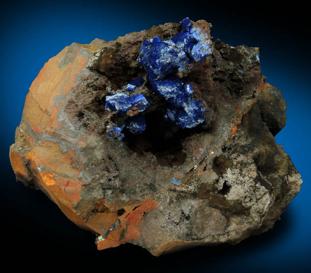 Azurite from Morenci Mine, 4750' Level, Lone Star Area, Clifton District, Greenlee County, Arizona