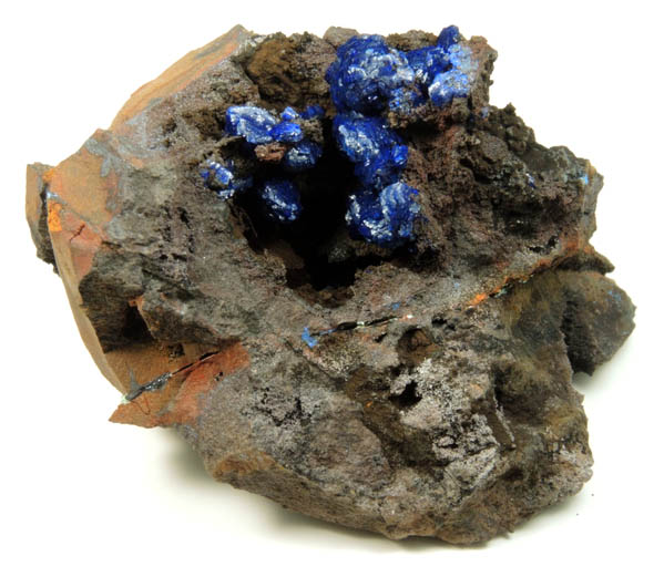 Azurite from Morenci Mine, 4750' Level, Lone Star Area, Clifton District, Greenlee County, Arizona