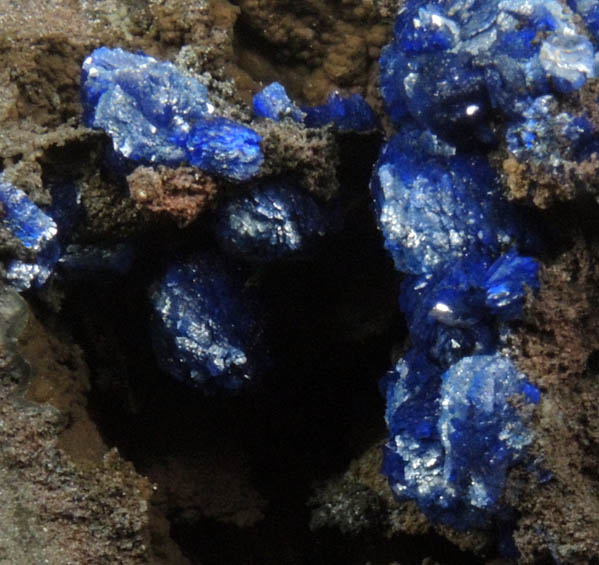 Azurite from Morenci Mine, 4750' Level, Lone Star Area, Clifton District, Greenlee County, Arizona