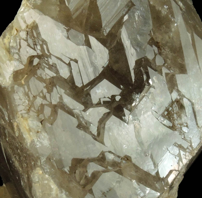 Quartz var. Smoky Quartz (healed crystal) from North Moat Mountain, Bartlett, Carroll County, New Hampshire