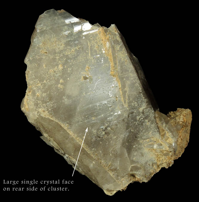 Quartz var. Smoky Quartz (healed crystal) from North Moat Mountain, Bartlett, Carroll County, New Hampshire