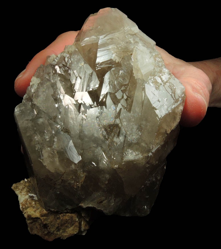 Quartz var. Smoky Quartz (healed crystal) from North Moat Mountain, Bartlett, Carroll County, New Hampshire