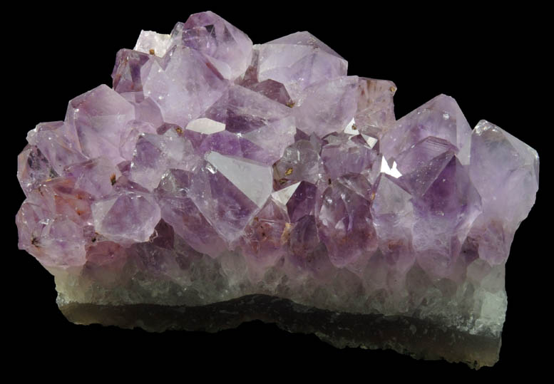 Quartz var. Amethyst with minor Hematite-Goethite inclusions from Alto Uruguai, Rio Grande do Sul, Brazil