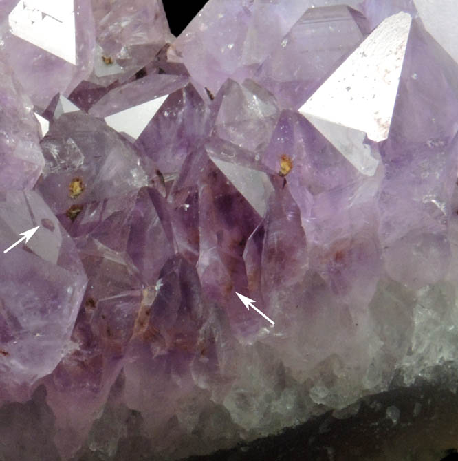 Quartz var. Amethyst with minor Hematite-Goethite inclusions from Alto Uruguai, Rio Grande do Sul, Brazil