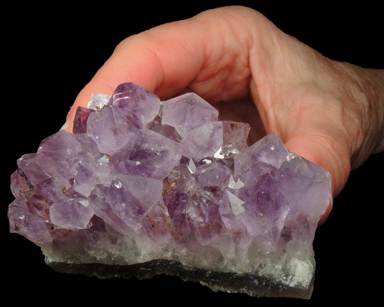 Quartz var. Amethyst with minor Hematite-Goethite inclusions from Alto Uruguai, Rio Grande do Sul, Brazil