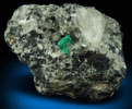 Beryl var. Emerald on Calcite from Muzo Mine, Vasquez-Yacopi Mining District, Boyacá Department, Colombia