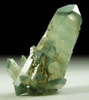 Quartz with green phantom-growth inclusions from one-time find at construction site, Cundinamarca Department, Colombia