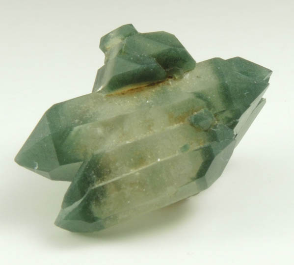 Quartz with green phantom-growth inclusions from one-time find at construction site, Cundinamarca Department, Colombia