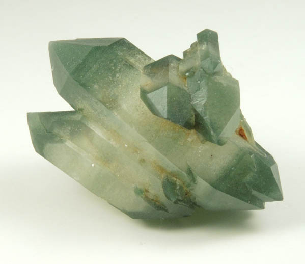 Quartz with green phantom-growth inclusions from one-time find at construction site, Cundinamarca Department, Colombia