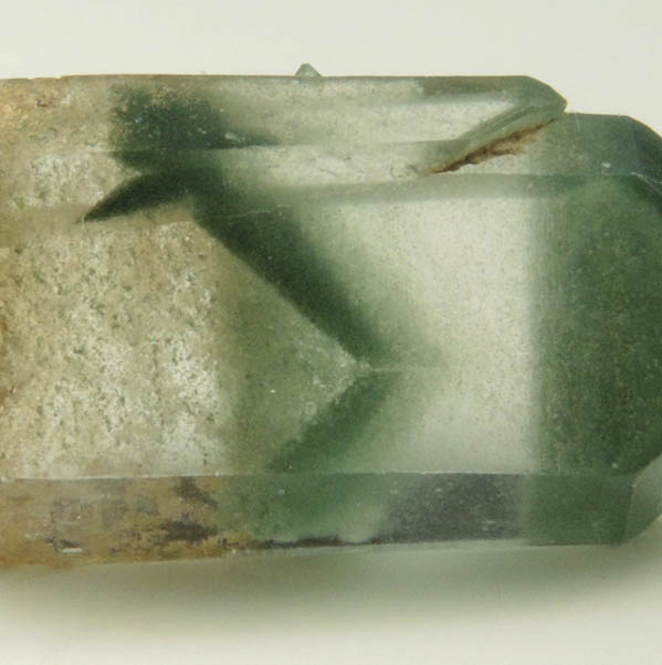 Quartz with green phantom-growth inclusions from one-time find at construction site, Cundinamarca Department, Colombia