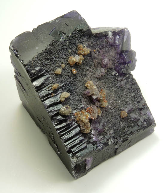 Fluorite with Calcite and Sphalerite from Denton Mine, Harris Creek District, Hardin County, Illinois