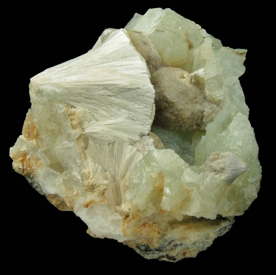 Pectolite, Prehnite, Datolite from Upper New Street Quarry, Paterson, Passaic County, New Jersey