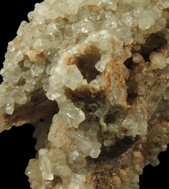 Calcite on Quartz pseudomorphs after Glauberite from Upper Montclair, Essex County, New Jersey