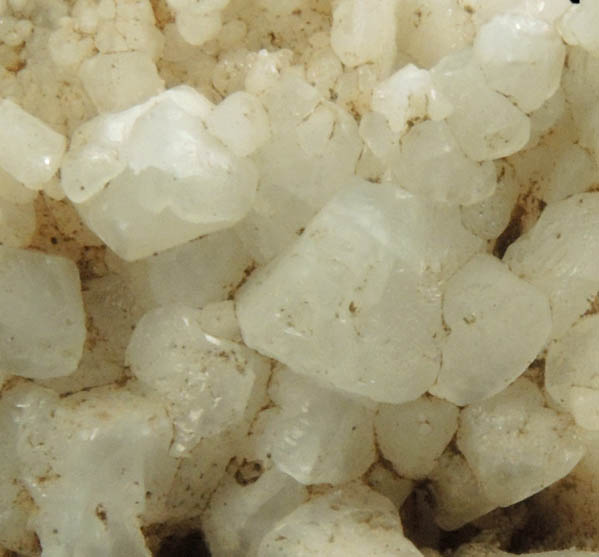 Calcite on Quartz pseudomorphs after Glauberite from New Street Quarry, Paterson, Passaic County, New Jersey