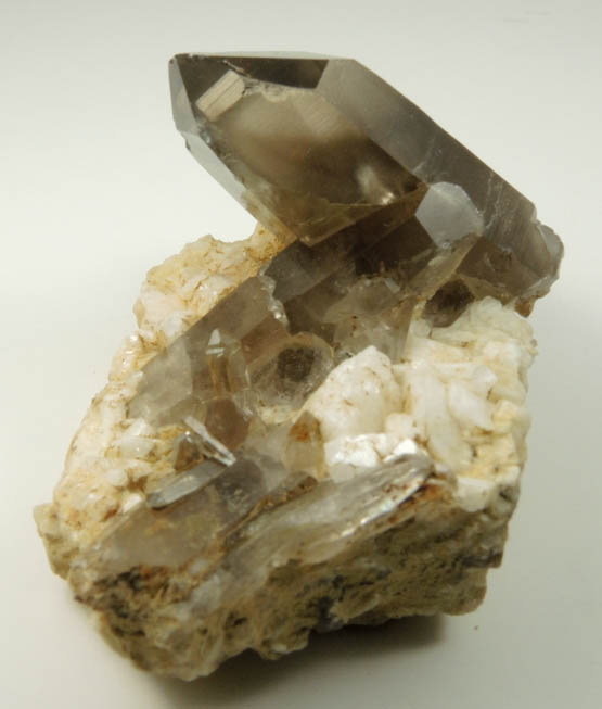 Quartz var. Smoky Quartz with Albite from North Moat Mountain, Bartlett, Carroll County, New Hampshire