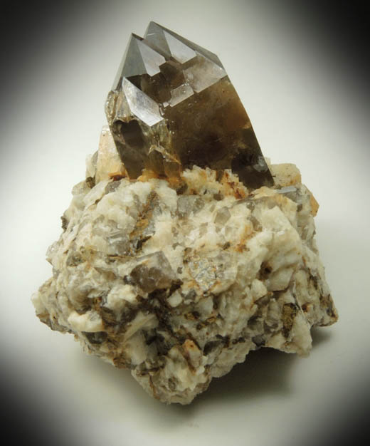 Quartz var. Smoky Quartz with Albite from North Moat Mountain, Bartlett, Carroll County, New Hampshire