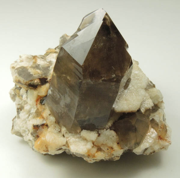 Quartz var. Smoky Quartz with Albite from North Moat Mountain, Bartlett, Carroll County, New Hampshire