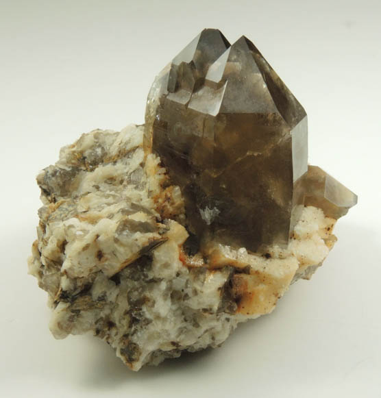 Quartz var. Smoky Quartz with Albite from North Moat Mountain, Bartlett, Carroll County, New Hampshire