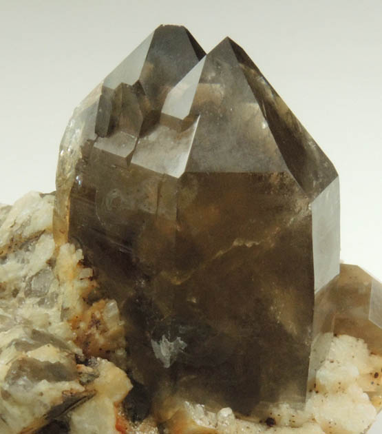 Quartz var. Smoky Quartz with Albite from North Moat Mountain, Bartlett, Carroll County, New Hampshire