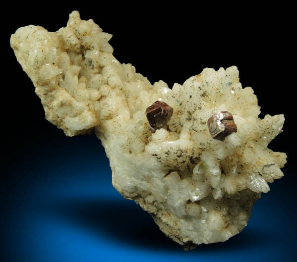 Pyrite and Apophyllite on Datolite from Millington Quarry, Bernards Township, Somerset County, New Jersey
