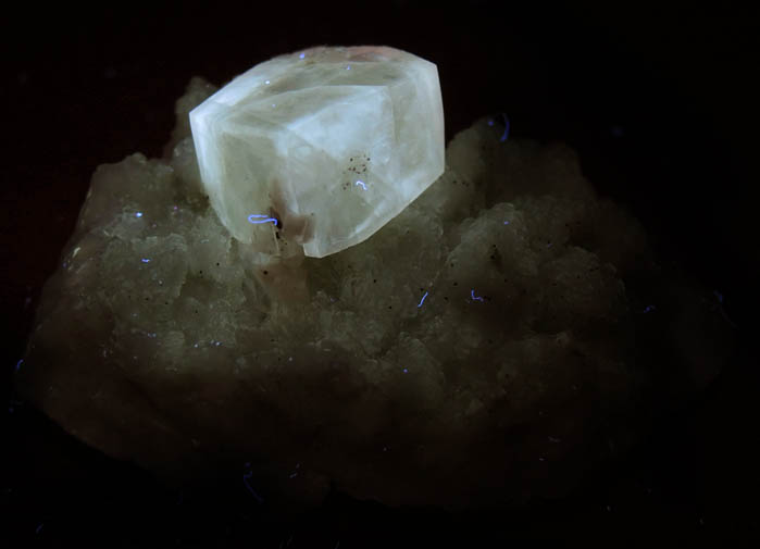 Calcite on Datolite with Pyrite from Millington Quarry, Bernards Township, Somerset County, New Jersey