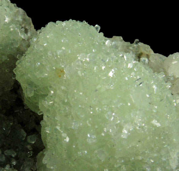 Apophyllite over Prehnite from Millington Quarry, Bernards Township, Somerset County, New Jersey