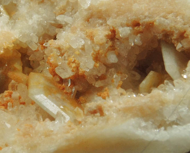 Fluorapatite (Hebron-habit crystals) with Cookeite on Quartz from Mount Rubellite, Hebron, Oxford County, Maine (Type Locality for Cookeite)