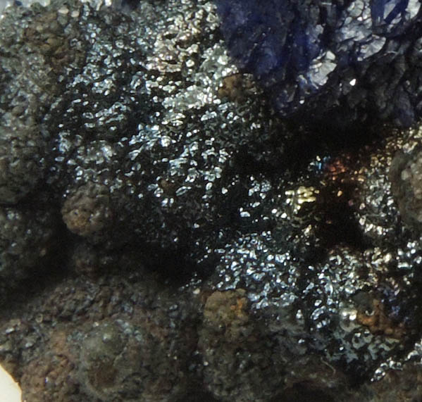 Azurite with Heterogenite from Morenci Mine, 4750' Level, Lone Star Area, Clifton District, Greenlee County, Arizona