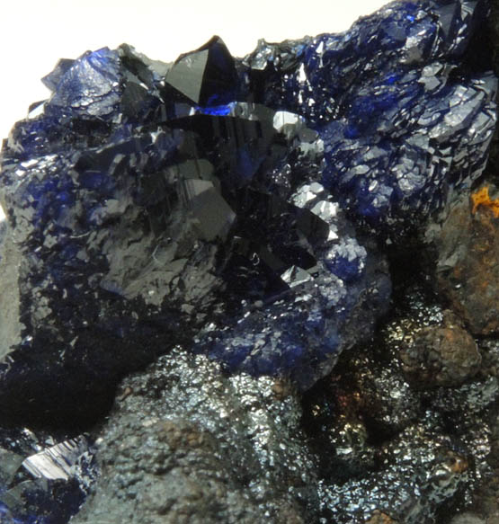 Azurite with Heterogenite from Morenci Mine, 4750' Level, Lone Star Area, Clifton District, Greenlee County, Arizona