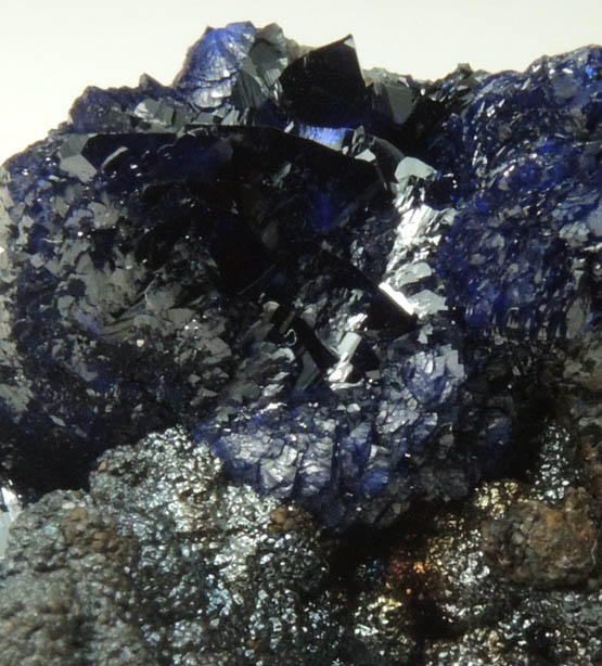 Azurite with Heterogenite from Morenci Mine, 4750' Level, Lone Star Area, Clifton District, Greenlee County, Arizona