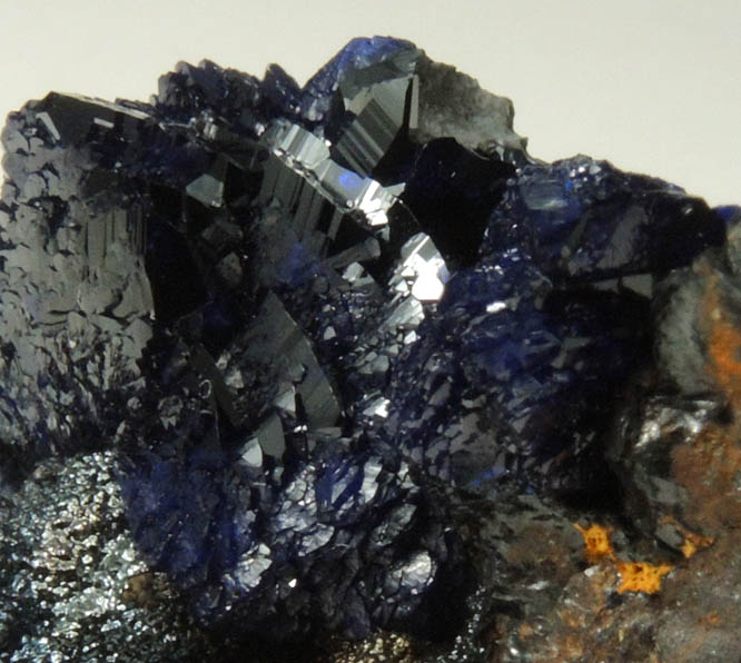 Azurite with Heterogenite from Morenci Mine, 4750' Level, Lone Star Area, Clifton District, Greenlee County, Arizona