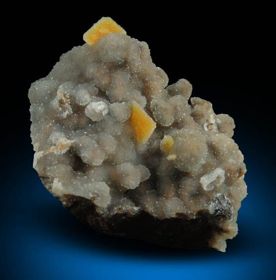 Wulfenite with Hemimorphite coating from Finch Mine, north of Hayden, Banner District, Gila County, Arizona