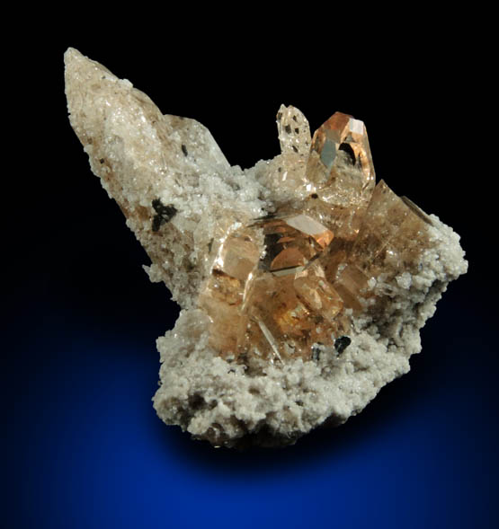 Topaz with rhyolite inclusions from Topaz Mountain, Thomas Range, Juab County, Utah