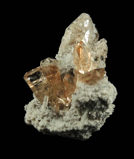 Topaz with rhyolite inclusions from Topaz Mountain, Thomas Range, Juab County, Utah