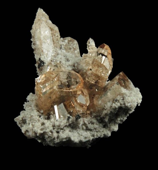 Topaz with rhyolite inclusions from Topaz Mountain, Thomas Range, Juab County, Utah