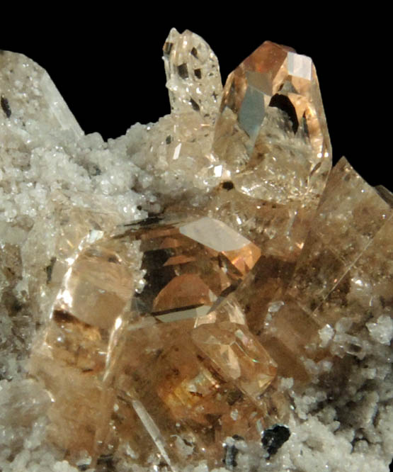 Topaz with rhyolite inclusions from Topaz Mountain, Thomas Range, Juab County, Utah