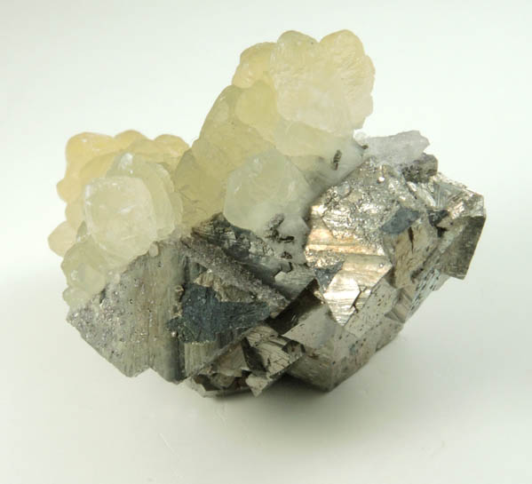 Calcite over Arsenopyrite from Santa Eulalia District, Aquiles Serdn, Chihuahua, Mexico