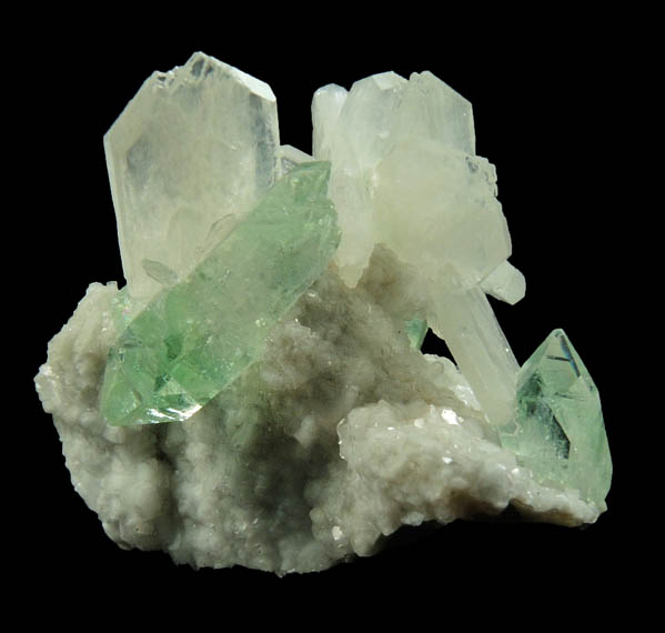 Apophyllite on Stilbite from Pune District, Maharashtra, India