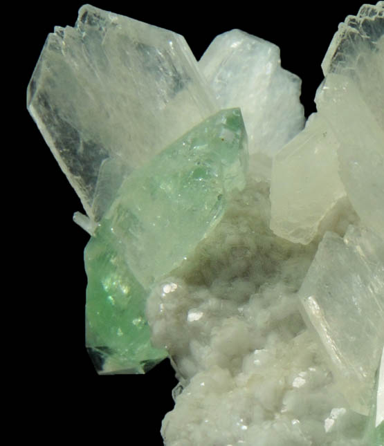 Apophyllite on Stilbite from Pune District, Maharashtra, India