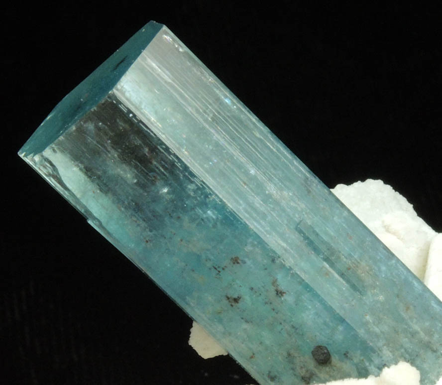 Beryl var. Aquamarine on Microcline from Erongo Mountains, 20 km north of Usakos, Damaraland, Namibia