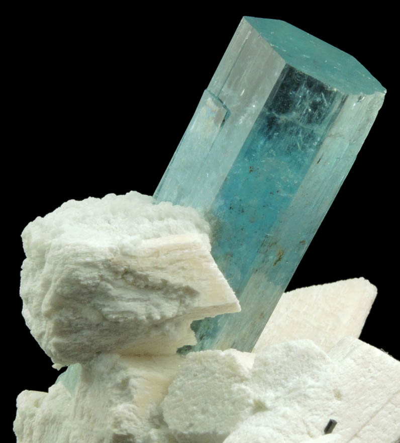 Beryl var. Aquamarine on Microcline from Erongo Mountains, 20 km north of Usakos, Damaraland, Namibia