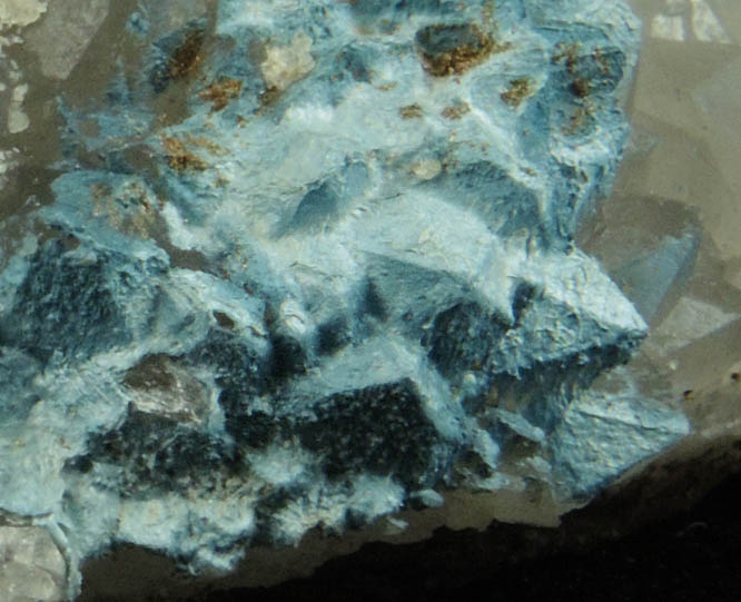 Plancheite and Calcite on Quartz from Kaokoveld, Kunene Region, Namibia