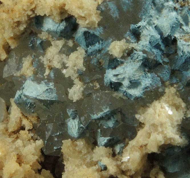 Plancheite and Calcite on Quartz from Kaokoveld, Kunene Region, Namibia