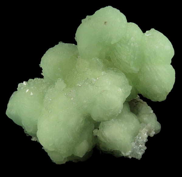 Apophyllite on Prehnite from Millington Quarry, Bernards Township, Somerset County, New Jersey