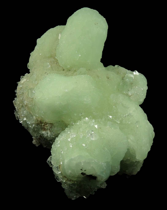 Apophyllite on Prehnite from Millington Quarry, Bernards Township, Somerset County, New Jersey