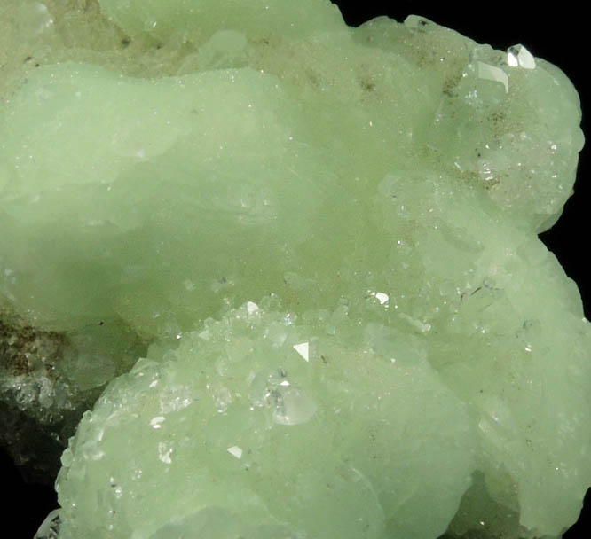 Apophyllite on Prehnite from Millington Quarry, Bernards Township, Somerset County, New Jersey